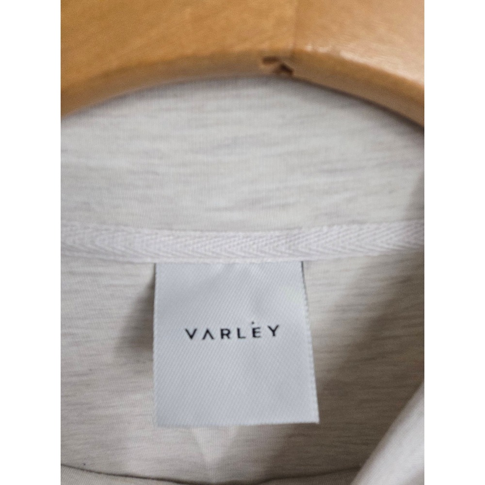 Varley Betsy Sweatshirt Oatmeal Heather Cowl Neck Drawstring Hem Medium - Picture 3 of 14